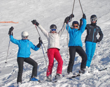 ski lesson with ski instructor megeve ski school ASM Megeve